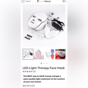 NIB NuLife LED Mask Face Neck 3 Colors Skin Care